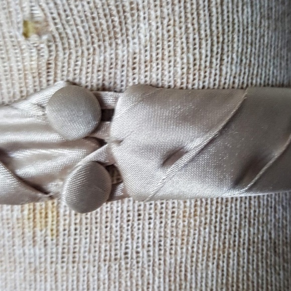 JS COLLECTIONS Beige Tan Lace Halter Dress Gown Size 4 - Picture 12 of 16